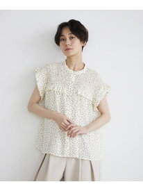 《INED CLARO》ドットプリントブラウス INED イネド トップス シャツ・ブラウス ブラック ホワイト【送料無料】[Rakuten Fashion]