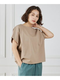 【SALE／50%OFF】サイドタックドルマンプルオーバー 7-IDconcept. セブンアイディコンセプト トップス カットソー・Tシャツ グレー ブラウン【RBA_E】【送料無料】[Rakuten Fashion]