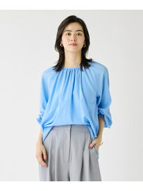 【SALE／47%OFF】ラグランギャザーブラウス I.T.'S. international イッツインターナショナル トップス シャツ・ブラウス ホワイト オレンジ グレー ブルー【RBA_E】【送料無料】[Rakuten Fashion]