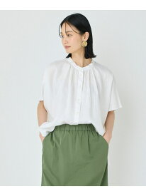 【SALE／20%OFF】《大きいサイズ》ポンチョ風バンドカラーブラウス 7-IDconcept. セブンアイディコンセプト トップス シャツ・ブラウス ホワイト ベージュ ピンク【RBA_E】【送料無料】[Rakuten Fashion]