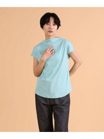 ボトルネックカットソー《スビン綿MIXフライス》 I.T.'S. international イッツインターナショナル トップス カットソー・Tシャツ オレンジ ブラック グレー イエロー グリーン ホワイト レッド ブラウン ネイビー ブルー【送料無料】[Rakuten Fashion]