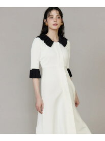 【SALE／70%OFF】《M Maglie le cassetto*冨張愛》華やかプリーツ今どきモードニットワンピース Maglie par ef-de マーリエ ル カセット ワンピース・ドレス ワンピース ネイビー ブラック ベージュ ホワイト【RBA_E】【送料無料】[Rakuten Fashion]