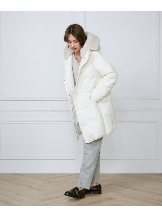 楽天市場】【SALE／25%OFF】フェイクファーフードロングダウンコート 
