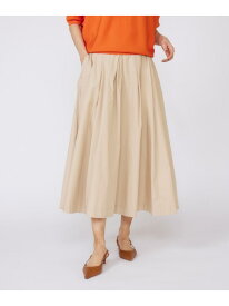 【SALE／50%OFF】タックスカート INED イネド スカート ロング・マキシスカート グレー ベージュ【RBA_E】【送料無料】[Rakuten Fashion]