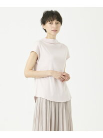 ボトルネックカットソー《スビン綿MIXフライス》 I.T.'S. international イッツインターナショナル トップス カットソー・Tシャツ ピンク グレー【送料無料】[Rakuten Fashion]