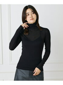 【SALE／10%OFF】《大きいサイズ》ハイネックロングTシャツ INED イネド トップス カットソー・Tシャツ グレー ブラック ホワイト【RBA_E】【送料無料】[Rakuten Fashion]