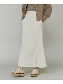 【SALE／50%OFF】ラメ裏毛スカート《YVON》 INED イネド スカート ロング・マキシスカート ホワイト グレー【RBA_E】【送料無料】[Rakuten Fashion]