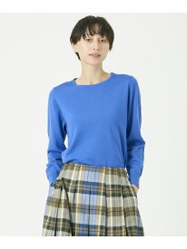 ウォッシャブルウールベーシッククルーネックニット《HARMONY》 I.T.'S. international イッツインターナショナル トップス ニット ベージュ パープル ブルー グレー ブラック【送料無料】[Rakuten Fashion]