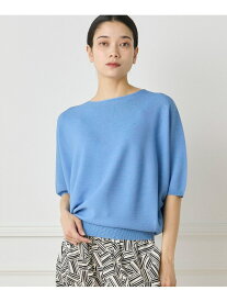 【SALE／50%OFF】5分袖ドルマンスリーブニット《Cuoo》 INED イネド トップス ニット ホワイト カーキグリーン オレンジ ブルー【RBA_E】【送料無料】[Rakuten Fashion]