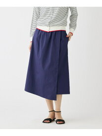【SALE／50%OFF】ラップデザインスカート I.T.'S. international イッツインターナショナル スカート ロング・マキシスカート ベージュ ネイビー【RBA_E】【送料無料】[Rakuten Fashion]