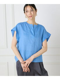 【SALE／50%OFF】リネンスキッパーブラウス INED イネド トップス シャツ・ブラウス グレー ホワイト ブルー【RBA_E】【送料無料】[Rakuten Fashion]