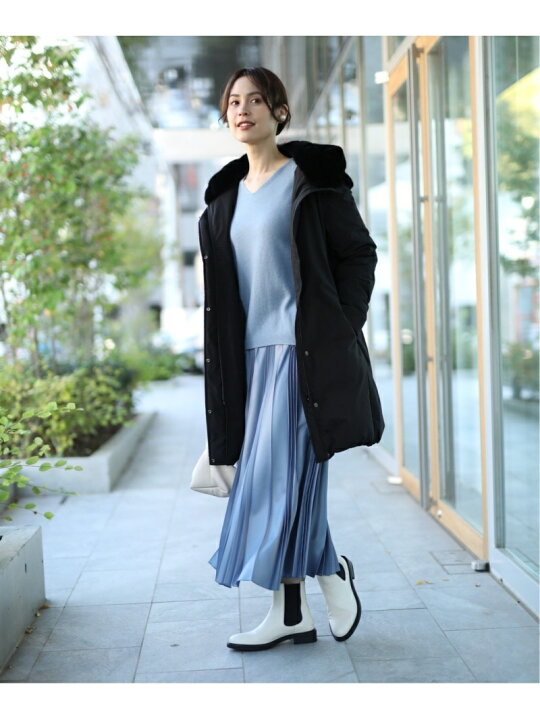 楽天市場】【SALE／40%OFF】フーデットロングダウンコート INED イネド 