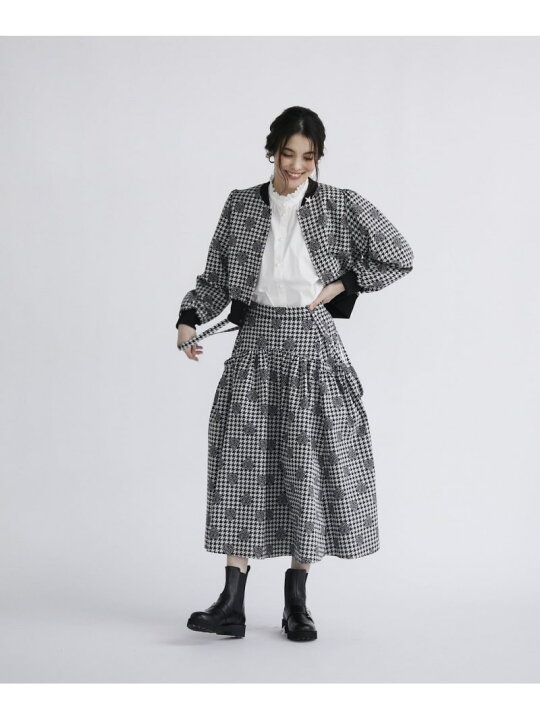 楽天市場】《大きいサイズ》千鳥*ハートジャガードスカート Maglie par  