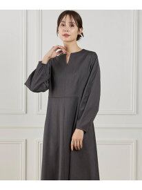 【SALE／40%OFF】キーネックワンピース INED イネド ワンピース・ドレス ワンピース ブラウン グレー ネイビー【RBA_E】【送料無料】[Rakuten Fashion]