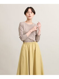 ベーシッククルーネックカットソー《スビン綿MIXフライス》 I.T.'S. international イッツインターナショナル トップス カットソー・Tシャツ ブラック グレー ブルー ブラウン ホワイト【送料無料】[Rakuten Fashion]