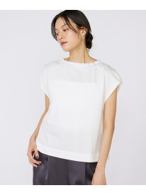 【SALE／60%OFF】タックフリルカットソー INED イネド トップス カットソー・Tシャツ ホワイト ブラック【RBA_E】【送料無料】[Rakuten Fashion]