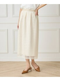 【SALE／70%OFF】タックレーススカート INED イネド スカート ロング・マキシスカート ホワイト ブラック【RBA_E】【送料無料】[Rakuten Fashion]