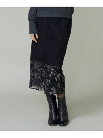 【SALE／40%OFF】ベルベットスカート la veille by SUPERIOR CLOSET イネド スカート その他のスカート ネイビー ブラック【RBA_E】【送料無料】[Rakuten Fashion]