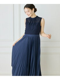 【SALE／10%OFF】レース x プリーツワンピース ef-de Black イネド ワンピース・ドレス その他のワンピース・ドレス ブラック ネイビー【RBA_E】【送料無料】[Rakuten Fashion]
