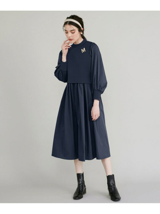 楽天市場】《大きいサイズ》ドッキングニットワンピース《M Maglie le 