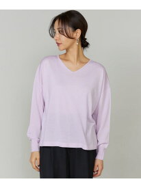 【SALE／30%OFF】オーバーサイズVネックニット INED イネド トップス ニット ブルー ブラウン ブラック パープル【RBA_E】【送料無料】[Rakuten Fashion]