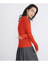 【SALE／50%OFF】《大きいサイズ》ウールリブセーター INED イネド トップス ニット オレンジ グリーン ホワイト レッド【RBA_E】【送料無料】[Rakuten Fashion]