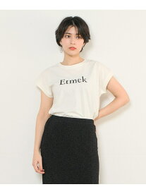 《INED CLARO》プリントフレンチスリーブTシャツ INED イネド トップス カットソー・Tシャツ ホワイト ブラック【送料無料】[Rakuten Fashion]