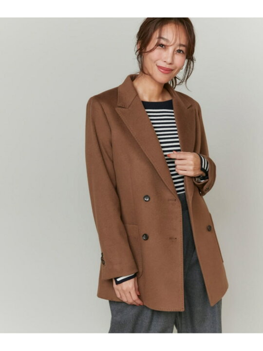 楽天市場】《大草直子コラボ》カシミヤダブルブレストジャケット 
