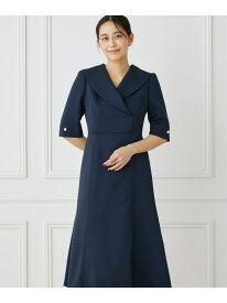 【SALE／20%OFF】《M Maglie le cassetto》ショールカラーワンピース Maglie par ef-de マーリエ ル カセット ワンピース・ドレス ワンピース ネイビー レッド ホワイト【RBA_E】【送料無料】[Rakuten Fashion]