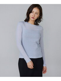 【SALE／10%OFF】シアーテレコ ロングTシャツ Le Souk イネド トップス カットソー・Tシャツ ホワイト ブラック ブルー【RBA_E】【送料無料】[Rakuten Fashion]