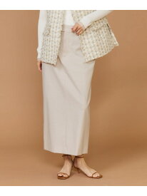 《大きいサイズ》タイトスカート INED イネド スカート ロング・マキシスカート ホワイト ベージュ【送料無料】[Rakuten Fashion]