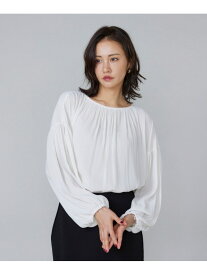 【SALE／40%OFF】《大きいサイズ》ギャザーブラウス Le Souk イネド トップス シャツ・ブラウス グレー ホワイト オレンジ【RBA_E】【送料無料】[Rakuten Fashion]