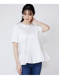 【SALE／50%OFF】ティアードドッキングカットソー Maglie par ef-de マーリエ ル カセット トップス カットソー・Tシャツ ホワイト グレー ブラック【RBA_E】【送料無料】[Rakuten Fashion]