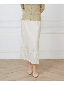 【SALE／50%OFF】《大きいサイズ》裾レーススカート《la veille by SUPERIOR CLOSET》 INED イネド スカート その他のスカート ベージュ【RBA_E】【送料無料】[Rakuten Fashion]