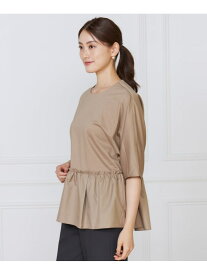 【SALE／10%OFF】異素材フリルカットプルオーバー Le Souk イネド トップス カットソー・Tシャツ ブラック ブラウン パープル【RBA_E】【送料無料】[Rakuten Fashion]