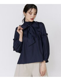 【SALE／40%OFF】袖ビジューボウタイブラウス Maglie par ef-de マーリエ ル カセット トップス シャツ・ブラウス ホワイト ネイビー ピンク【RBA_E】【送料無料】[Rakuten Fashion]