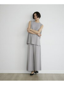 《INED CLARO》ニットセットアップ INED イネド トップス アンサンブル ブラック グレー【送料無料】[Rakuten Fashion]