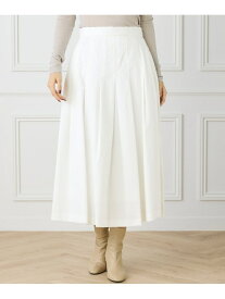 【SALE／40%OFF】タックプリーツスカート INED イネド スカート ロング・マキシスカート ホワイト グレー【RBA_E】【送料無料】[Rakuten Fashion]