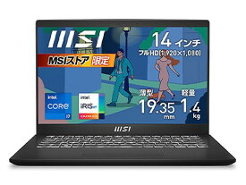 【5/29-5/30限定10%OFFクーポン開催中】【ゲーミング】【メーカー再生品】ノートパソコン MSI Modern 14 C11M Modern 14 C11M-008JP Core i7 1195G7 メモリ16GB SSD1TB 14インチ フルHD Windows11Pro WebCamera メーカー 3カ月保証