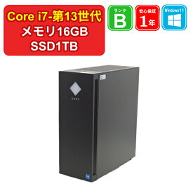 【 中古 】HP OMEN 25L Gaming Desktop GT15-1775jp 7W6W3PA#ABJ Core i7-13700F メモリ16GB SSD1TB NVIDIA GeForce RTX 4070 Ti Windows11Home 1年保証 【レビュー特典：Office】パソコン デスクトップパソコン