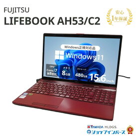 中古 FUJITSU LIFEBOOK AH53/C2 FMVA53C2RK Core i7 8550U 第8世代CPU メモリ8GB SSD480GB Windows11Home 15.6インチ フルHD Blu-ray 1年保証 レビュー特典：WPS Office パソコン ノートパソコン 富士通 中古パソコン