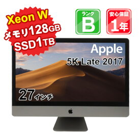 【4/20-4/27 限定10%OFFクーポン開催中】【中古】中古 パソコン デスクトップパソコン Apple iMac Pro 5K Late 2017 A1862 Xeon W 3.2GHz メモリ128GB SSD1TB 27インチ MacOS Mojave WebCamera有 1年保証【ヤマダ ホールディングスグループ】