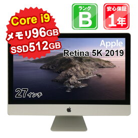 【4/29-5/1 限定11%OFFクーポン開催中】【中古】中古 パソコン デスクトップパソコン Apple iMac Retina 5K 2019 A2115 Core i9 3.6GHz メモリ96GB SSD512GB 27インチ MacOS Catalina WebCamera有 1年保証【ヤマダ ホールディングスグループ】