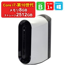【レビュー特典：Office】【中古】DELL Alienware Aurora R11 D23M Core i7-10700F メモリ16GB SSD512GB+HDD2TB NVIDIA GeForce RTX 2060 SUPER Windows11Home 1年保証 パソコン デスクトップパソコン【E】