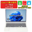 【レビュー特典：Office】【中古】HP EliteBook 850 G7 22Y70PA#ABJ Core i7-10510U メモリ16GB SSD512GB Windows11Pro 15インチ フルHD 1年保証【大阪出荷】パソコン ノートパソコン【E】