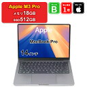【ボーナスセール】【全品11%OFFクーポン】【レビュー特典：延長保証】【中古】Apple MacBook Pro 14インチ 2023 MRX33J/A M3 Pro[11コアCPU/14コアGPU] メモリ18GB SSD512GB スペースブラック Liquid Retina XDR MacOS Sequoia 1年保証【大阪出荷】パソコン ノートパソコン