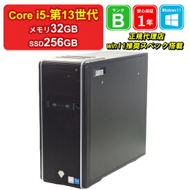 【レビュー特典：Office】【中古】TSUKUMO G-GEAR GA5J-C230/B2 BTOパソコン Core i5-13500 メモリ32GB SSD1TB+SSD500GB NVIDIA GeForce RTX 3060 Ti Windows11Home DVDマルチ 1年保証 パソコン デスクトップパソコン【E】