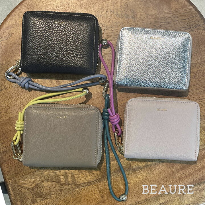 楽天市場】【送料無料】二つ折り財布 BEAURE B-24096 カウレザービュレ 