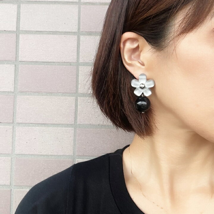 楽天市場】ピアス 花 シルバー フラワー 大ぶり mabel マベル 