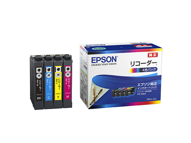 <BR>EPSON純正インク　<BR>RDH-4CL　４色セット　<BR>リコーダー